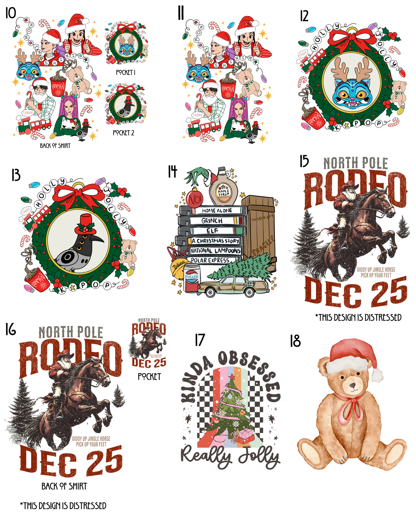 KIDS Christmas design options