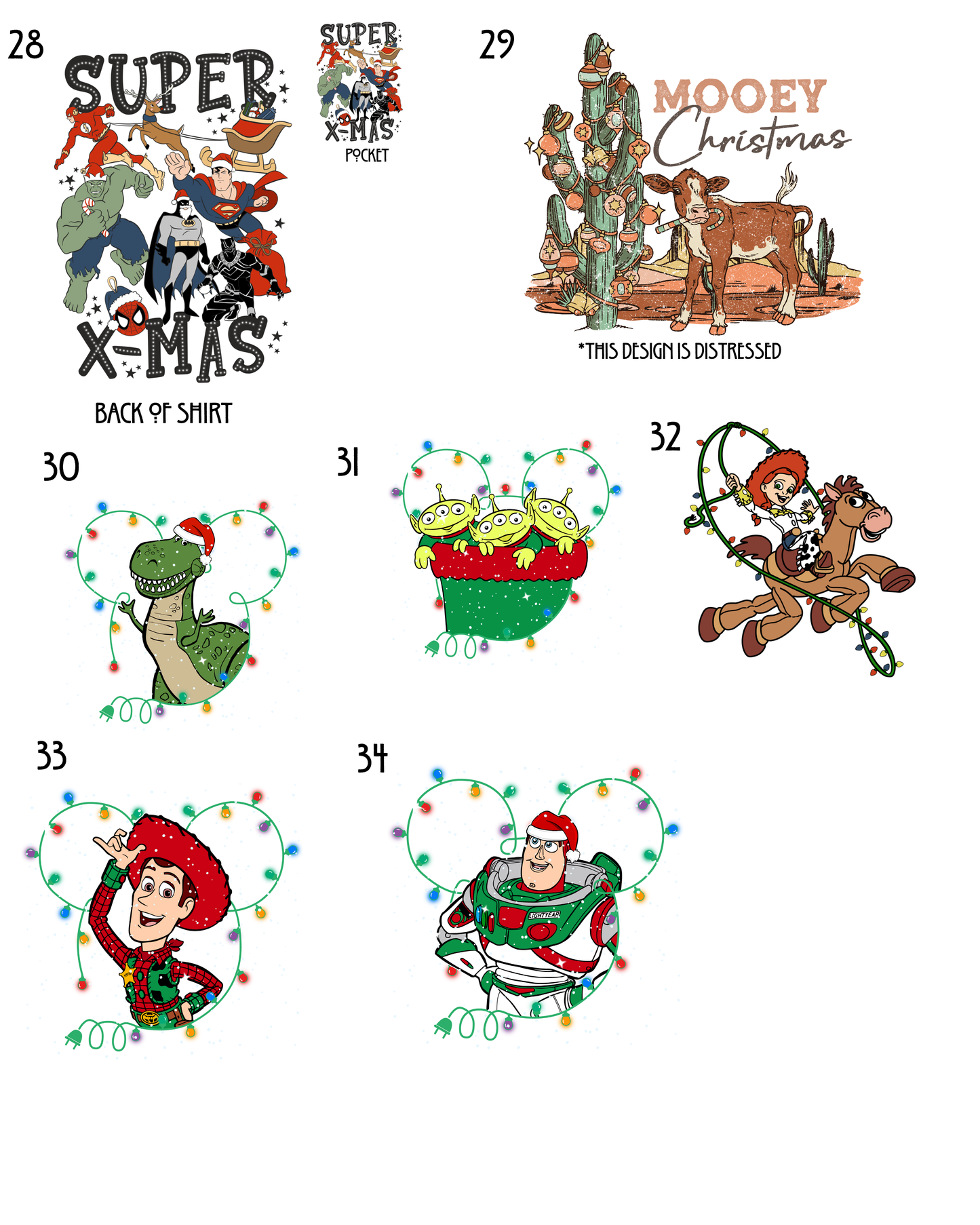 KIDS Christmas design options