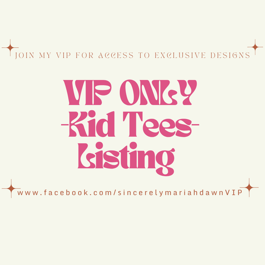 EXCLUSIVE VIP KID TEE LISTING