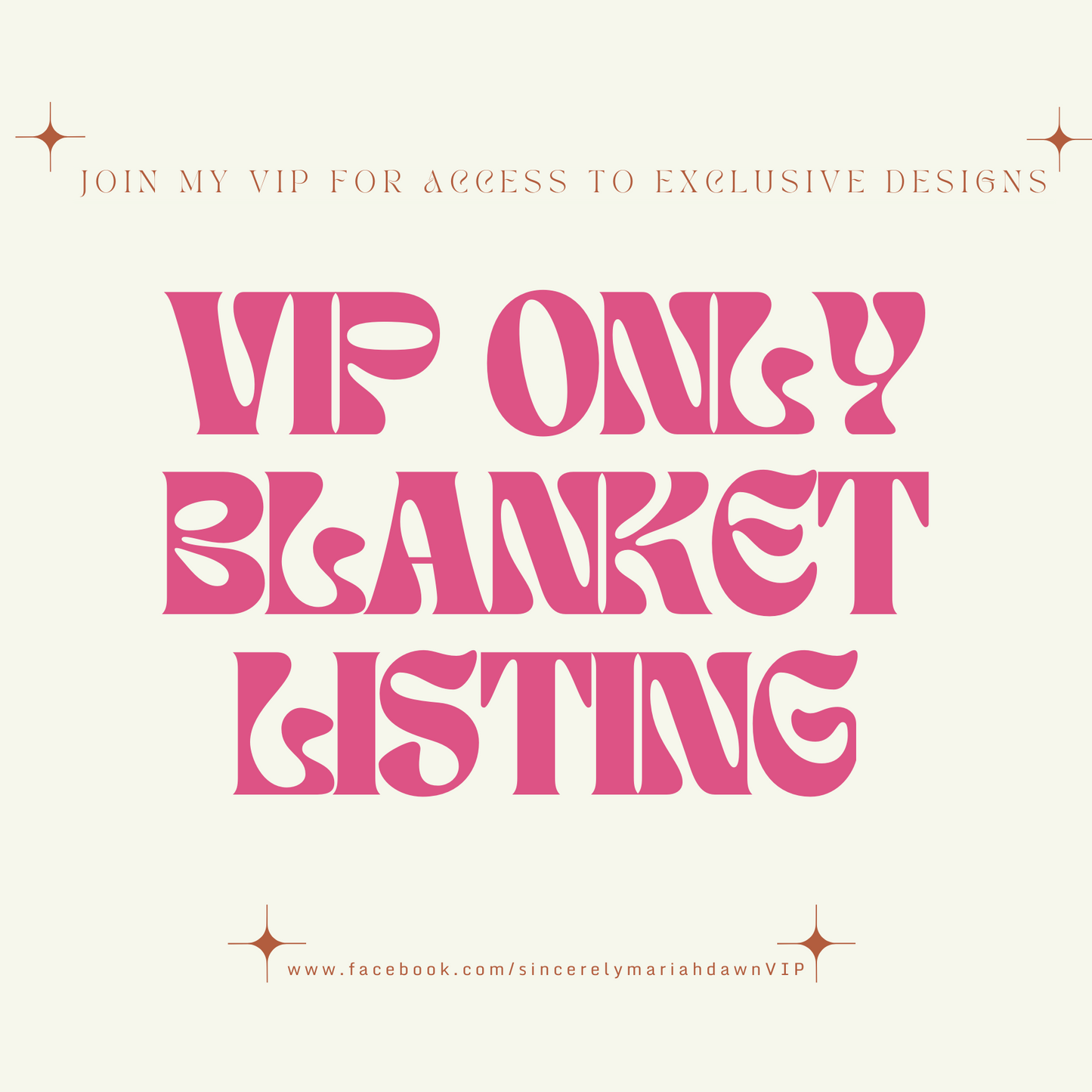EXCLUSIVE VIP BLANKET DESIGNS